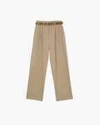 Straight Leg Lightweight Trousers with Belt Loops