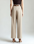 Straight Leg Lightweight Trousers with Belt Loops