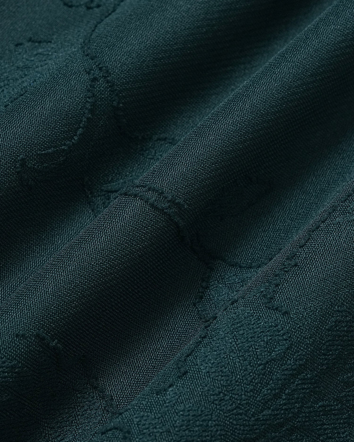 Textured Midi Dress with Square Neck and Tie Cuff Sleeves - Green