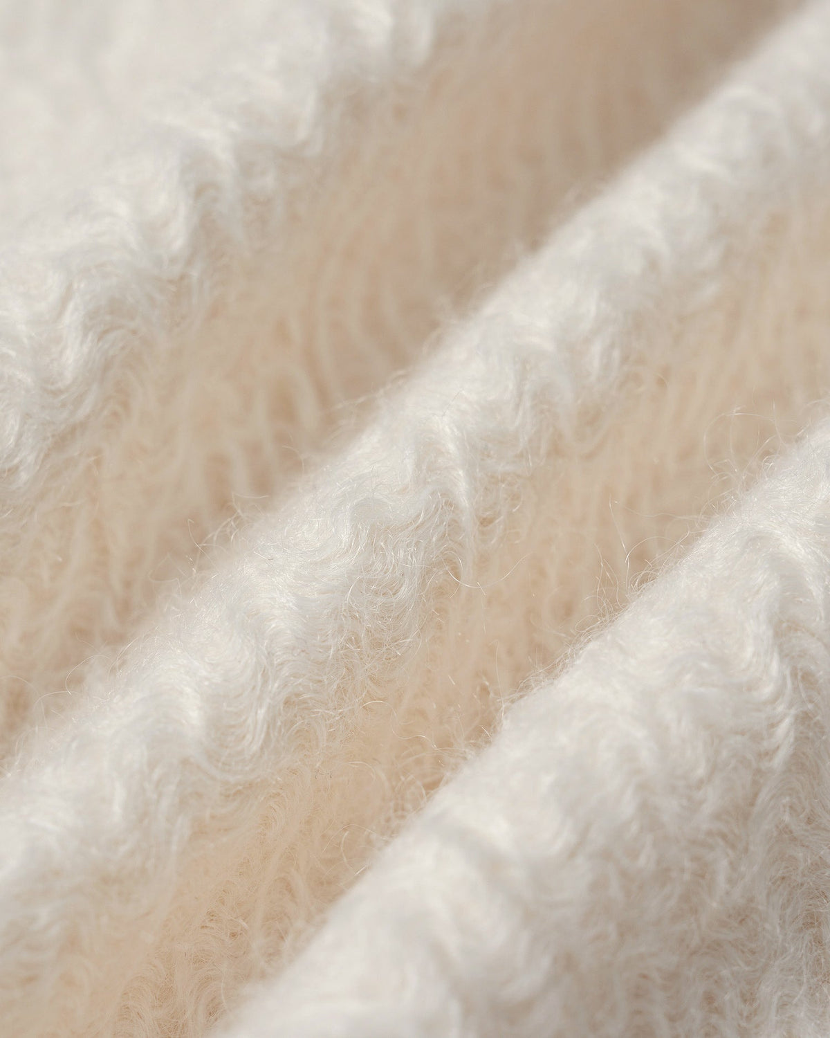 Textured Zip Jacket with Point Collar and Patch Pockets - Off White