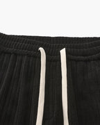 Velvet Corduroy Trousers with Drawstring Waist