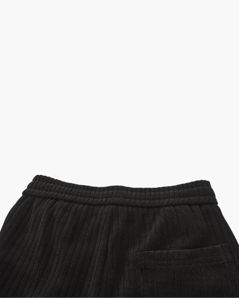 Velvet Corduroy Trousers with Drawstring Waist