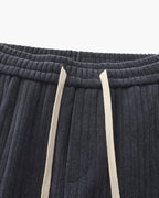Velvet Corduroy Trousers with Drawstring Waist