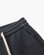 Velvet Corduroy Trousers with Drawstring Waist
