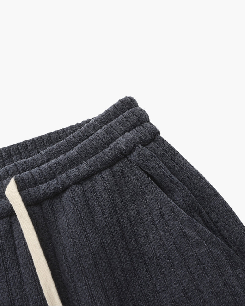 Velvet Corduroy Trousers with Drawstring Waist