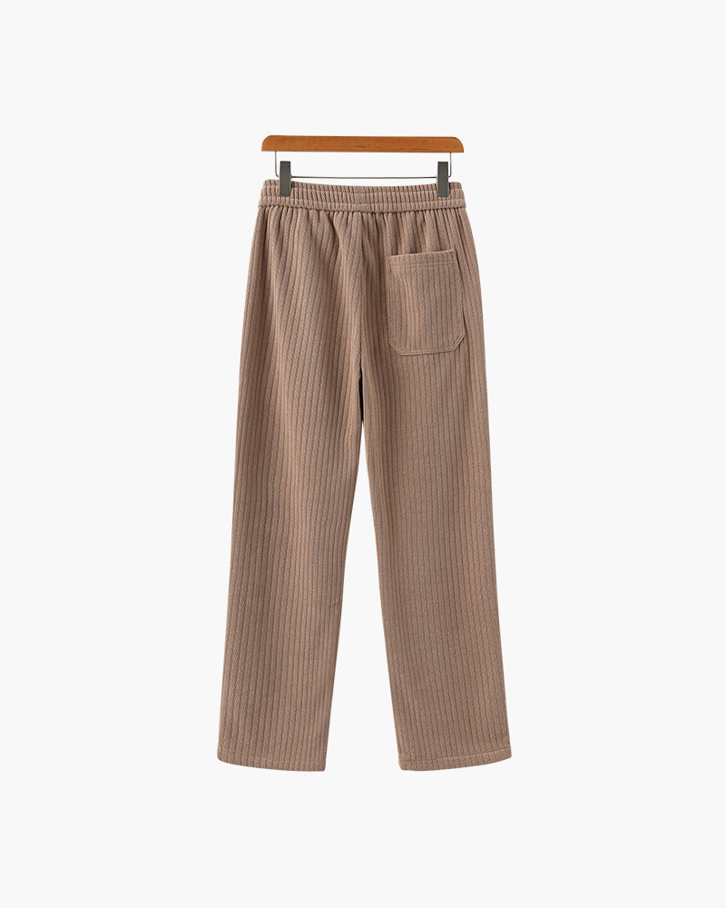 Velvet Corduroy Trousers with Drawstring Waist