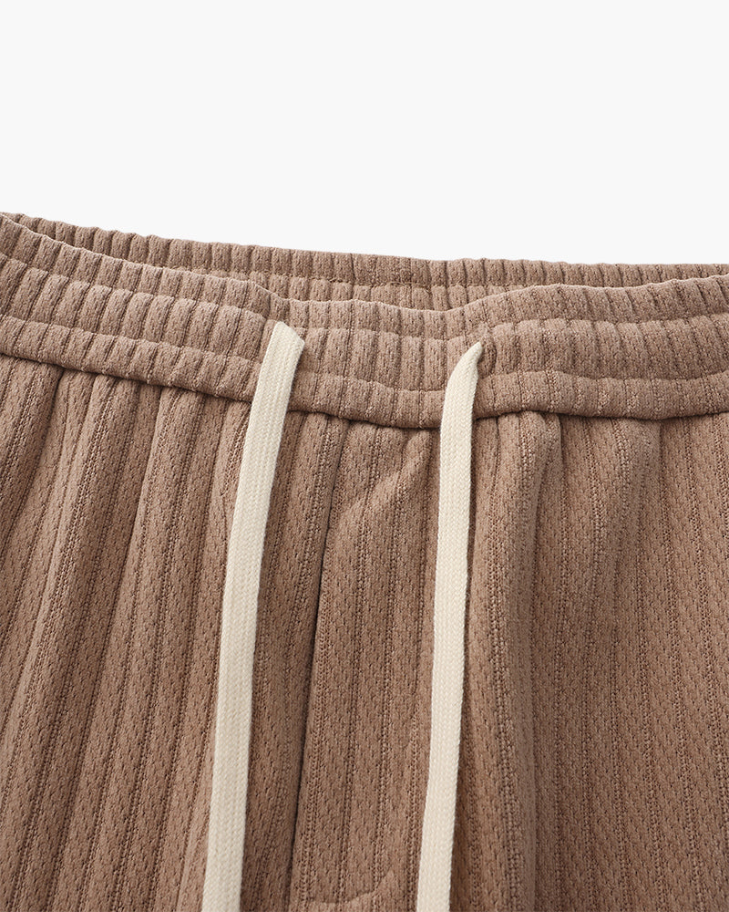 Velvet Corduroy Trousers with Drawstring Waist