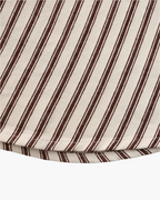 Vertical Stripe Shirt with Long Sleeves and Structured Collar