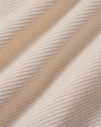 Wide Leg Corduroy Look Trousers with Pressed Front Crease - Apricot